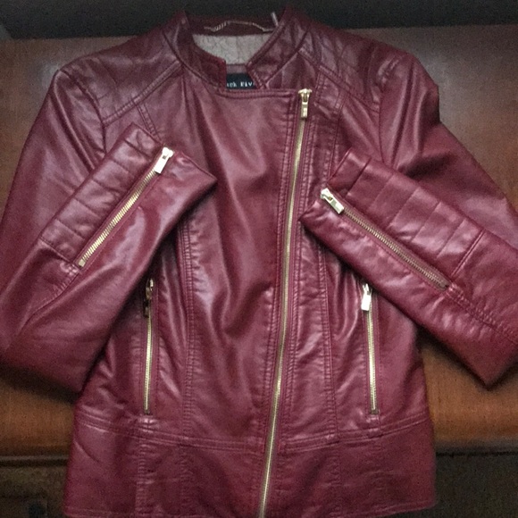 Black Rivet Jackets & Coats Red Faux Leather Jacket Poshmark